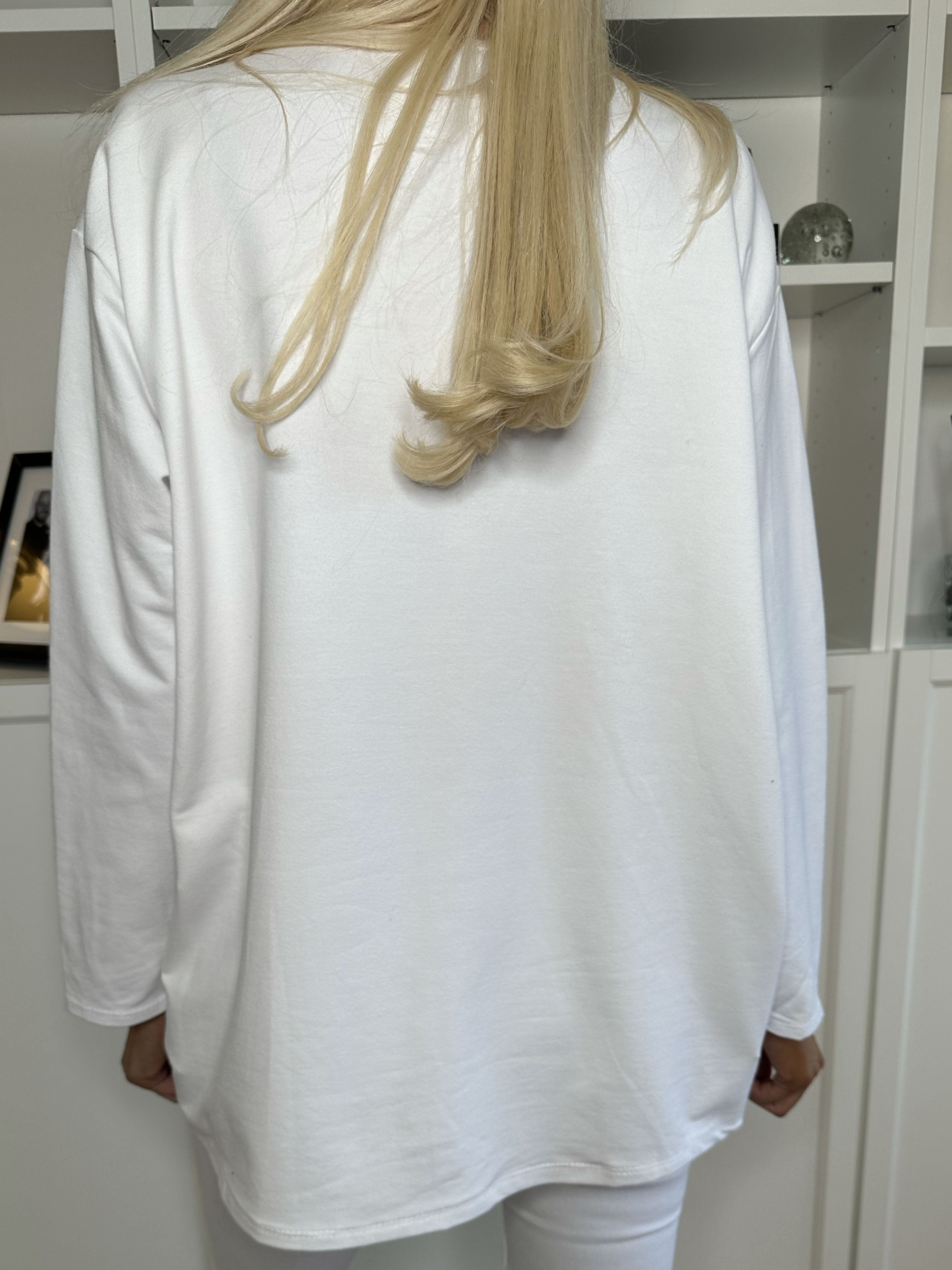 Limitless - Joggingskjorta i bomull med text och imiterad remsa